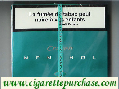 Craven Menthol cigarettes green